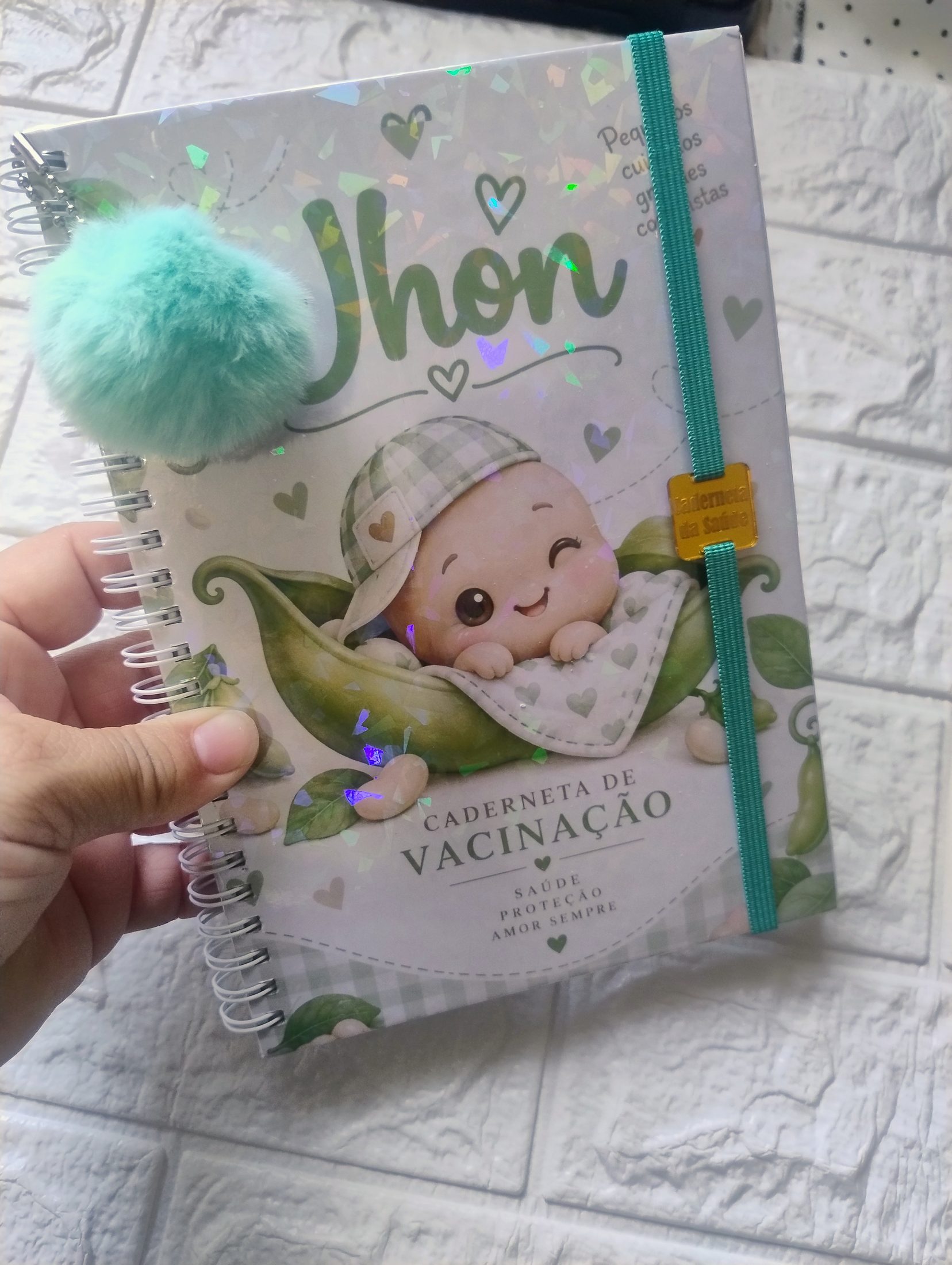 Caderneta personalizada com acabamento delicado